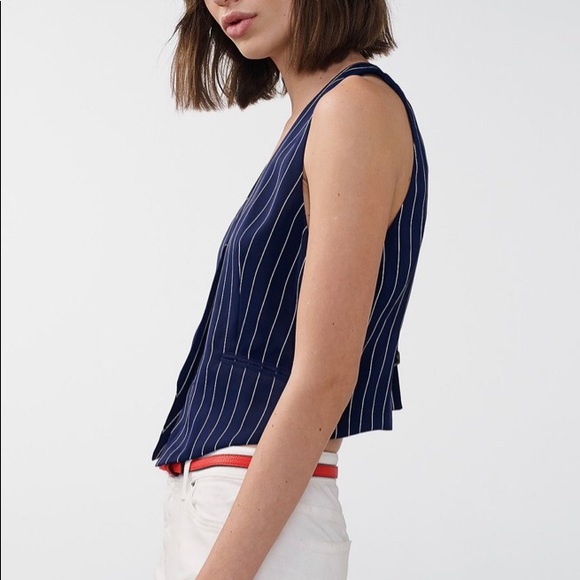 Armani Exchange Tailored Striped Vest Top XS - Picture 2 of 12